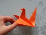 橙色千纸鹤折纸教程