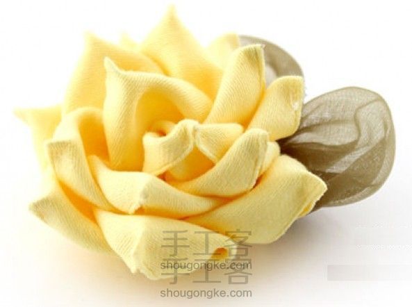 diy布艺雪纺花的制作方法