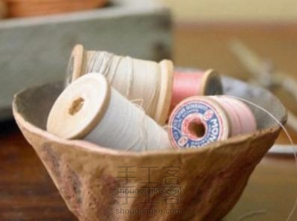 立体巧手做纸浆小碗 环保纸艺DIY 手工教程