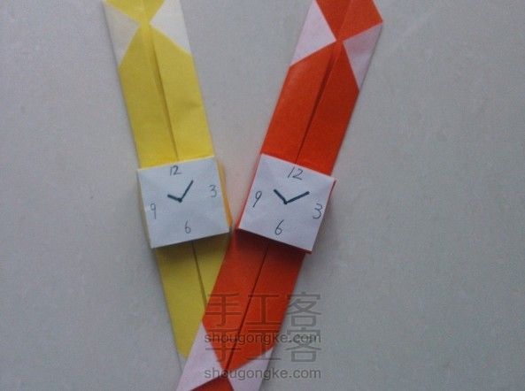 个性时尚手表折纸教程