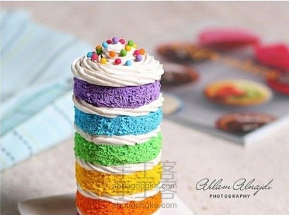 粘土做的彩虹蛋糕~