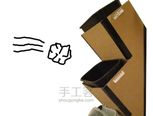 自制硬纸板垃圾塔