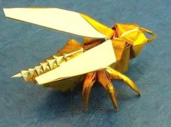 昆虫折纸—黄蜂的折纸方法图解