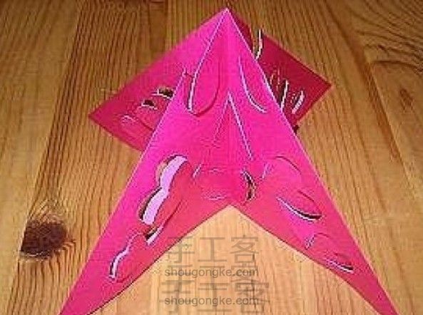 立体剪纸花的剪法