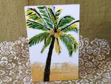 木板丙烯画--椰子树