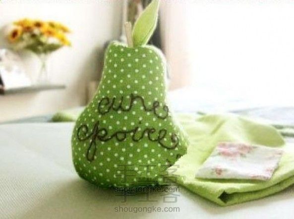 可爱的鸭梨摆件布艺diy图片教程