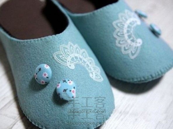 自制diy可爱拖鞋教程