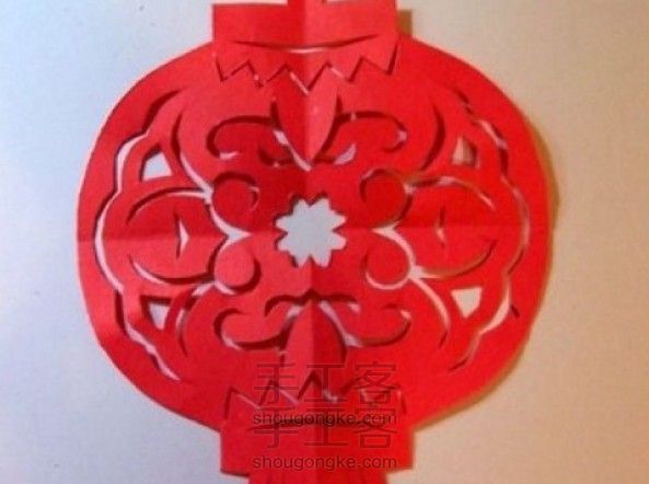 中国传统文化剪纸 灯笼的剪纸DIY教程