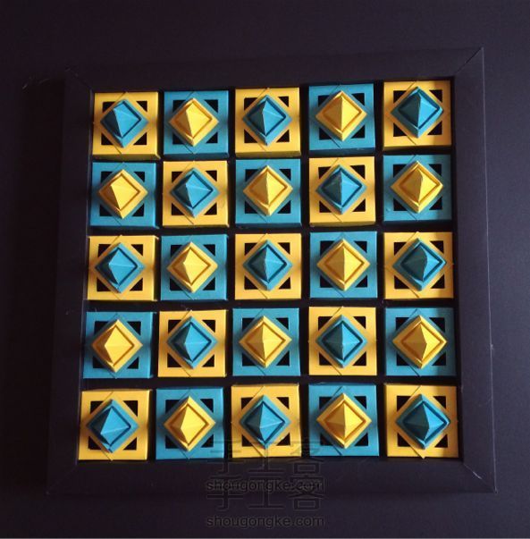 几何元素立体纸艺术装饰画