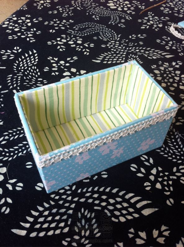 盒布在一起 1⃣️  纸盒改造收纳盒