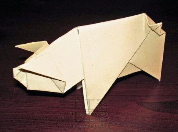 可爱的小猪折纸方法图解