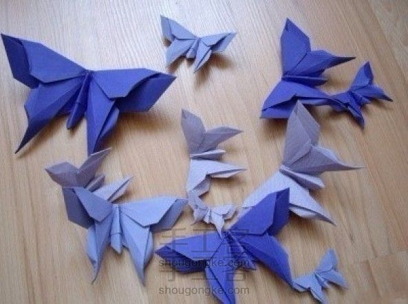 教你一款美丽的蝴蝶折纸方法