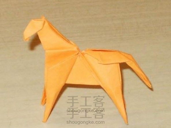 动物折纸—教你用纸折马的方法
