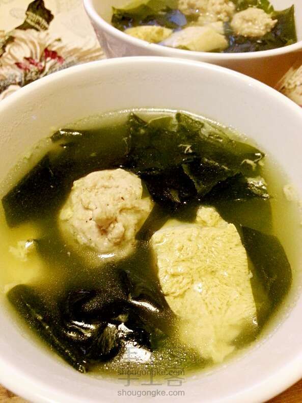 【私房菜肴】海芥菜冻豆腐汆肉圆
