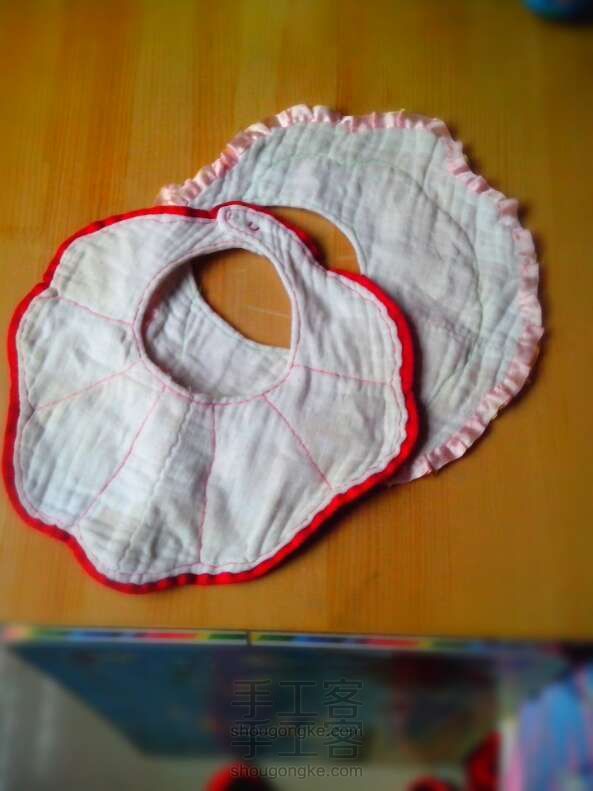 自制宝宝围嘴（口水巾）～孕期的纱布腹带再利用