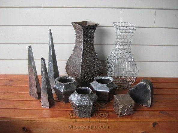 自制钢制花瓶