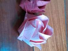 啃啃玫瑰花折纸教程
