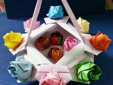 折纸花篮