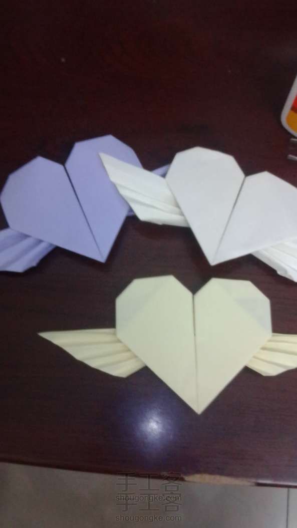 喵子-翅膀爱心折纸教程