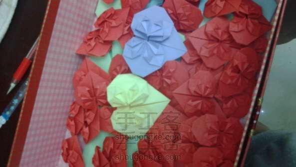 喵子-花型爱心折纸教程