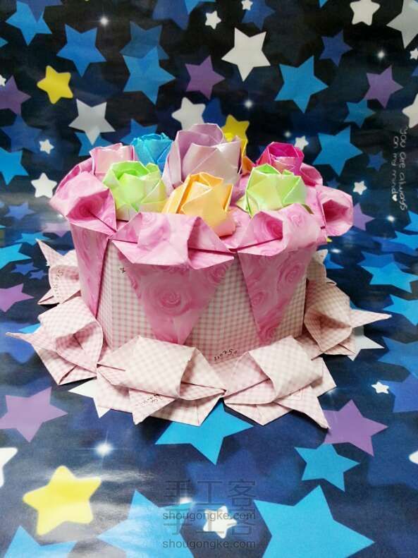 儿童节  折纸蛋糕