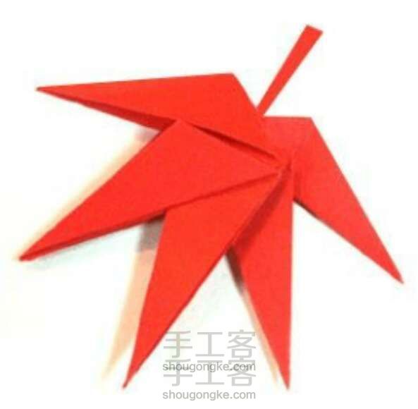 枫叶折纸教程