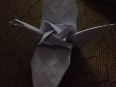 纸鹤系列二 花与鹤的结合折纸教程