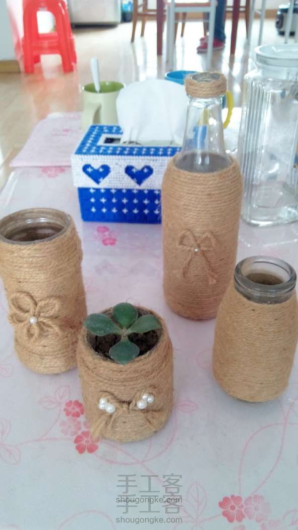 废玻璃瓶子利用,分分钟变艺术家