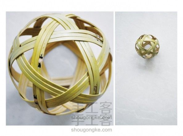 手工竹编小球 制作教程