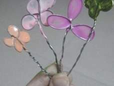 指甲油铁丝diy花朵
