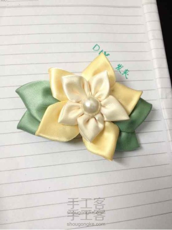 发饰,清凉的花花 diy发卡