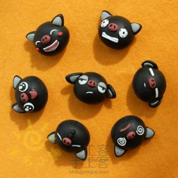 手工蛋壳小猪  创意手工