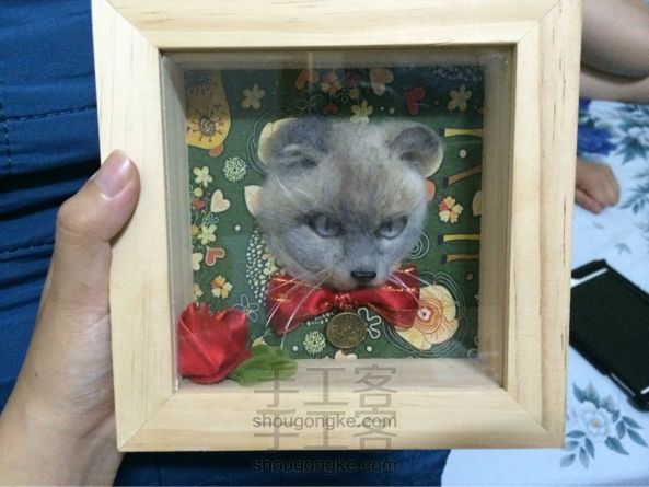 羊毛毡猫咪装饰画