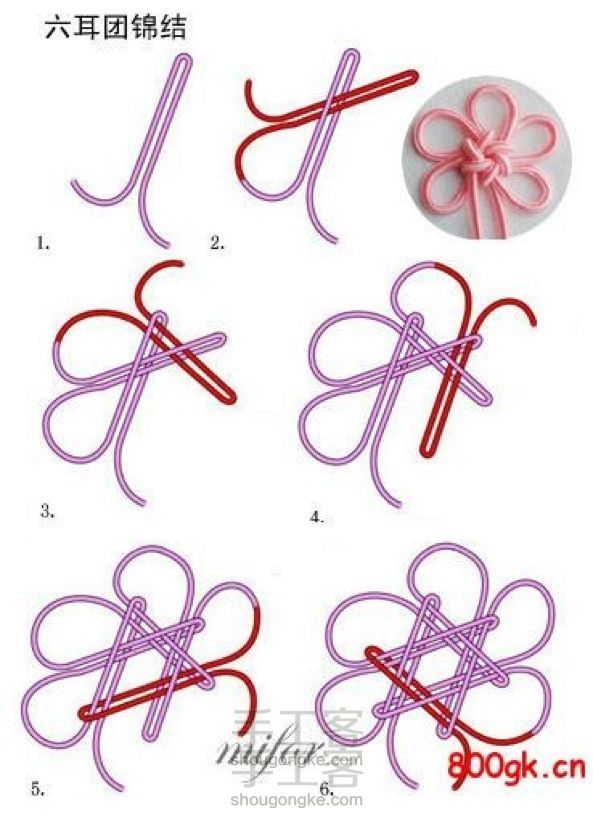 六耳团锦结编织