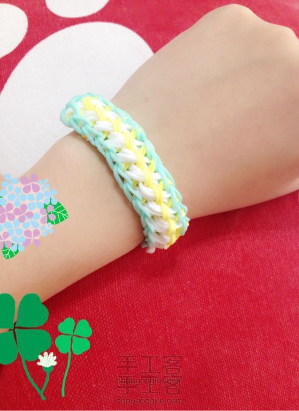 彩虹编织机小清新手链教程