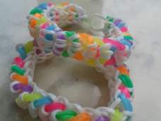 彩虹织机甜甜圈手链制作教程