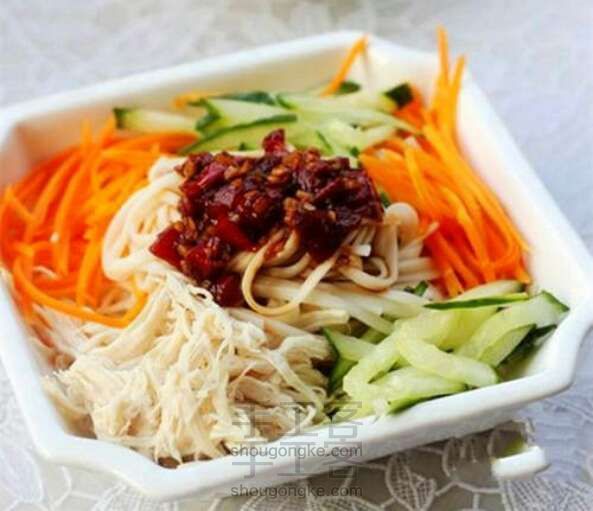 制作鸡丝麻辣凉面教程