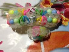 自创diy橡皮筋手链作品原创 颜色材料搭配原创