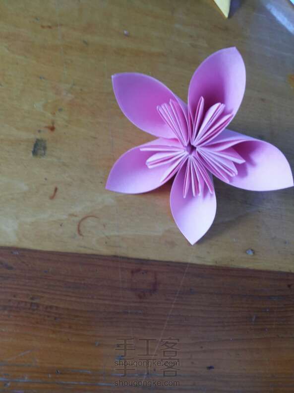 手工折纸樱花 教程