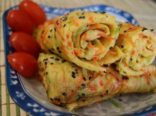 西葫芦胡萝卜摊饼美食制作