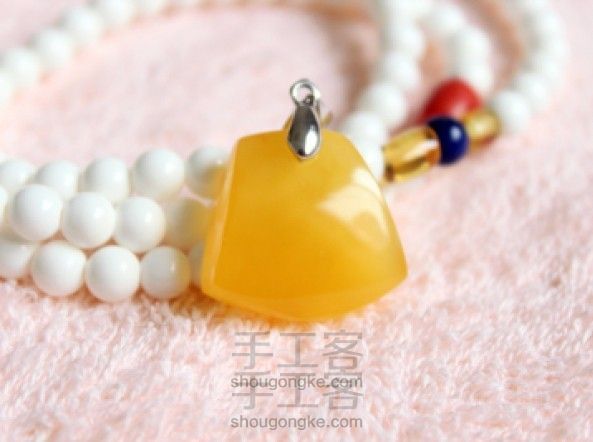 手工琥珀吊坠制作教程