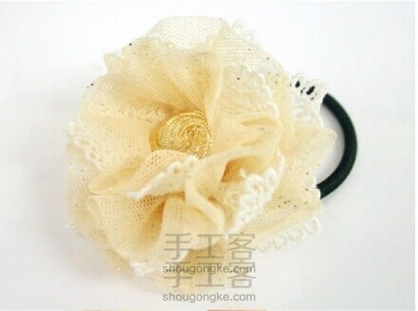 蕾丝花边发饰 布艺diy