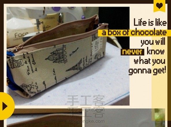 原创手工开学了给妹妹做个笔袋