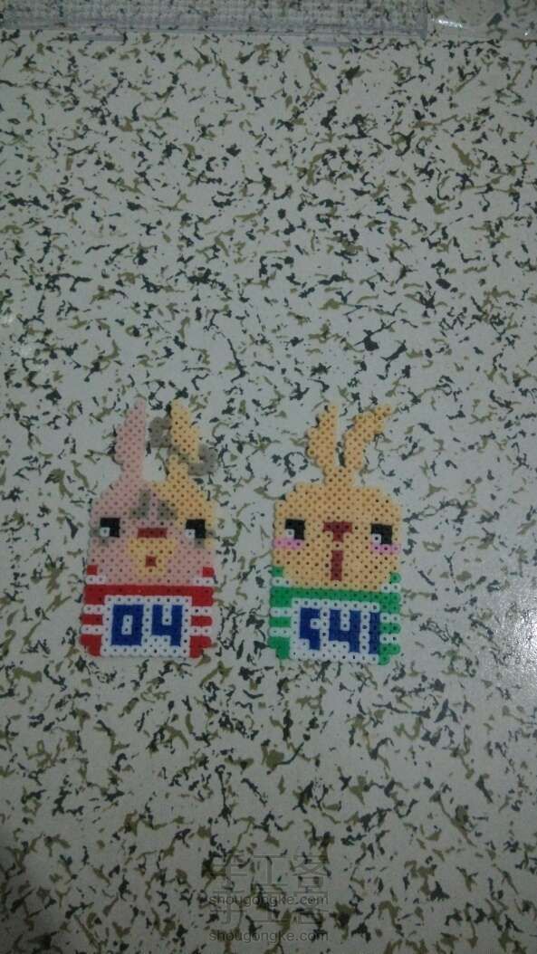 拼豆教程，越狱兔 手工制作