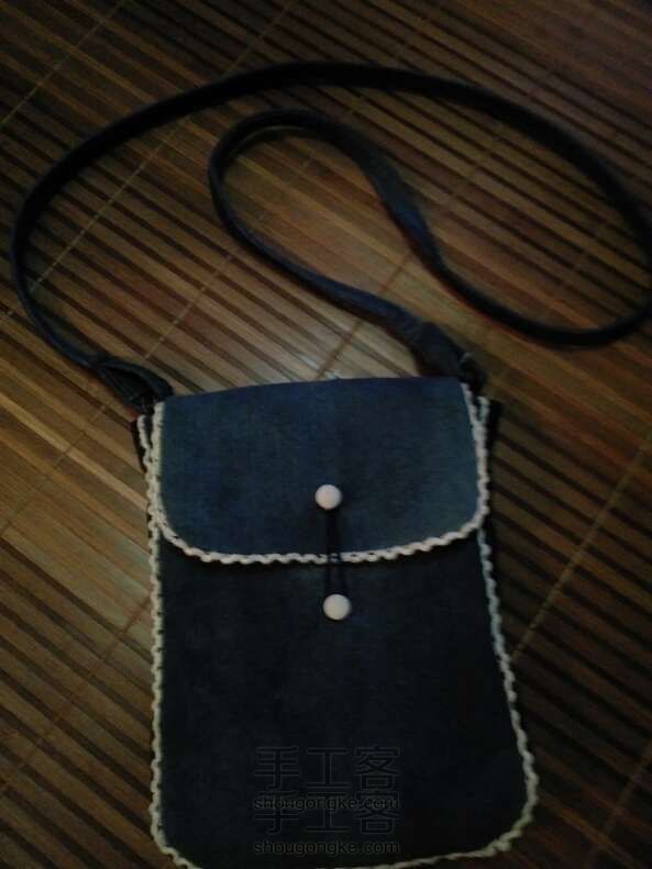 牛仔裤变斜挎小包包