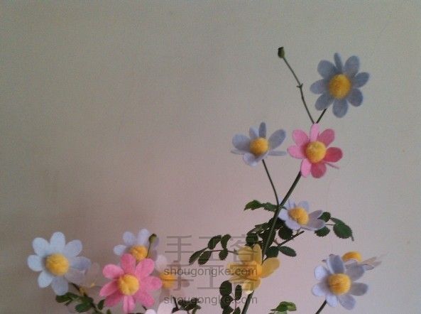 不织布小花装点多彩家居