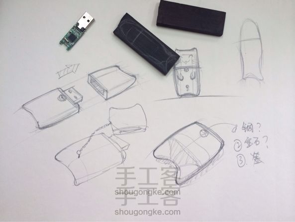 紫檀小猫咪优盘~ 手工制作