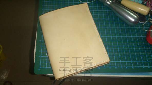 第一次做真皮钱包,轻喷