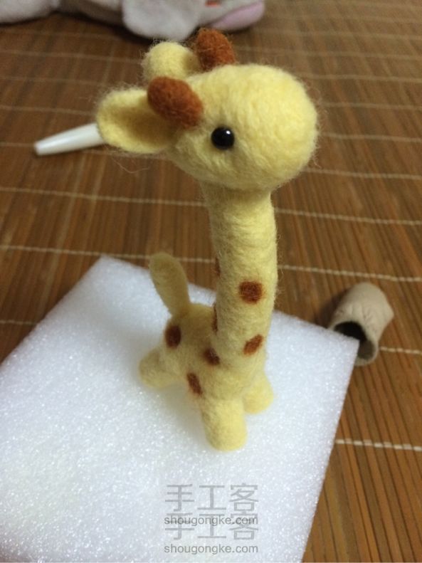 羊毛毡mini长颈鹿 制作教程
