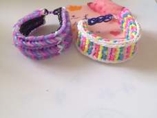 Rainbow loom 可双面戴的泰比手链 彩虹织机 Rainbow loom 可双面戴的泰比手链 彩虹织机